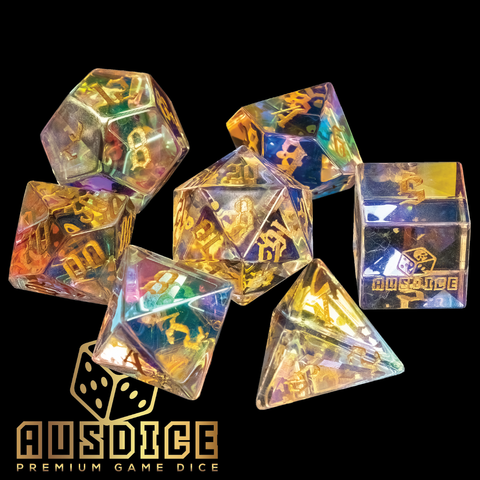Translucent Crystal Polyhedral Dice Set