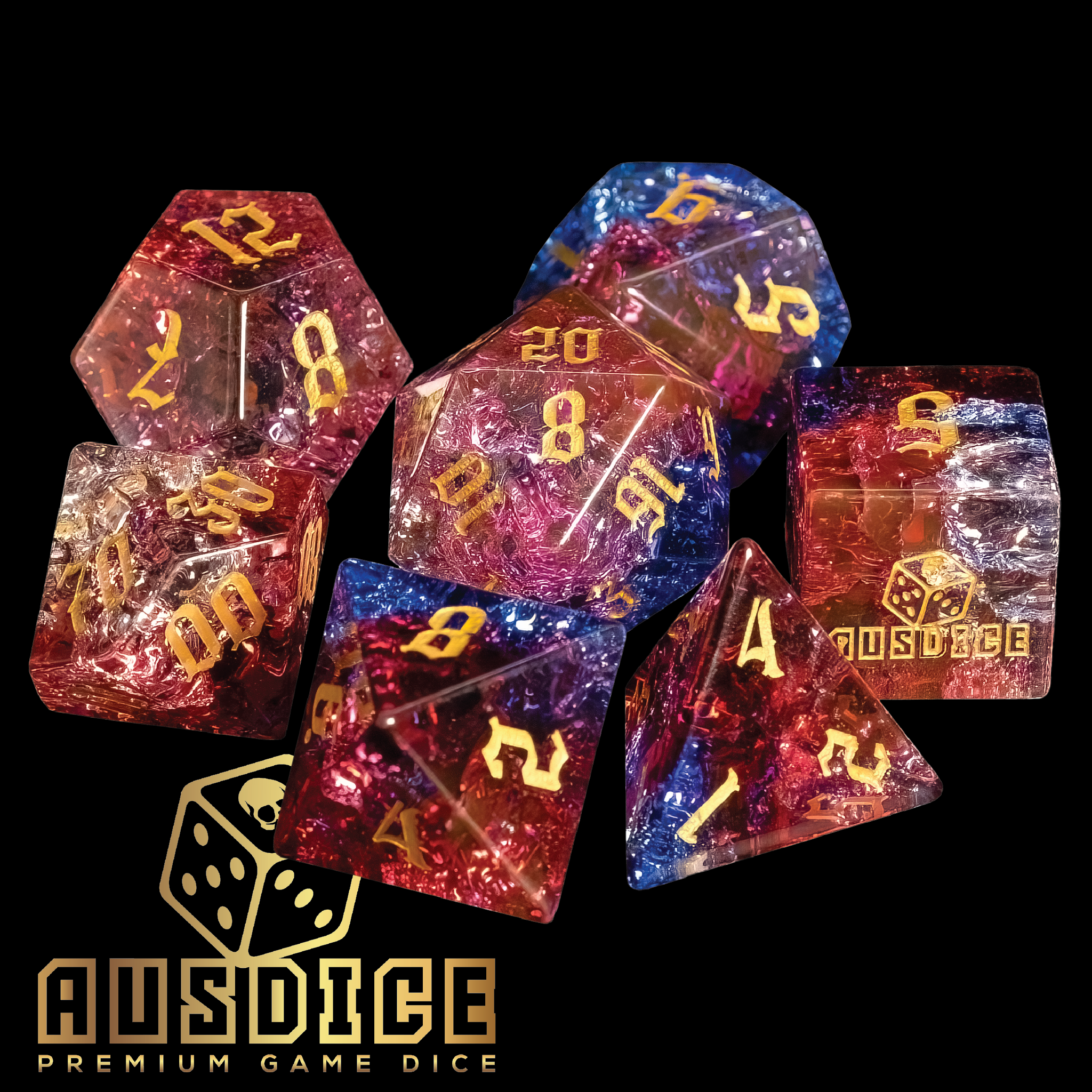 Blood Magic Polyhedral Dice Set