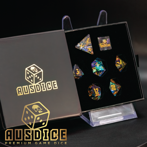 Translucent Crystal Polyhedral Dice Set
