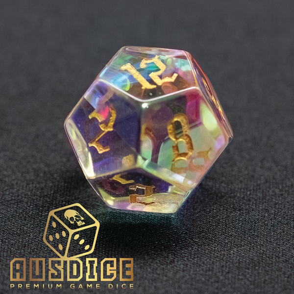 Translucent Crystal Polyhedral Dice Set