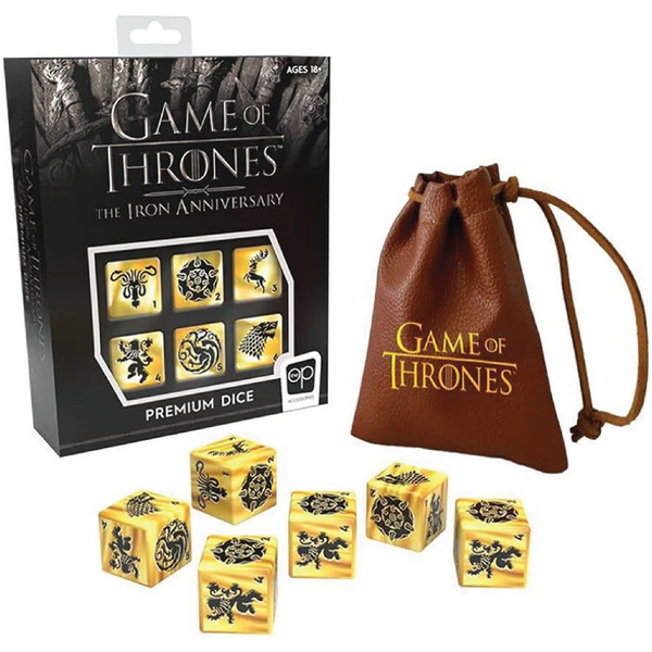 USAopoly Premium Game of Thrones D6 Dice Set + Custom Dice Bag