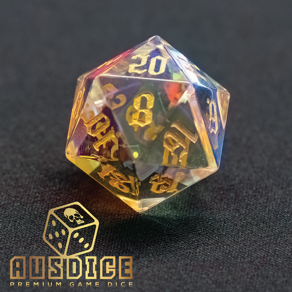 Translucent Crystal Polyhedral Dice Set
