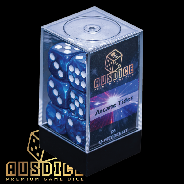 Ausdice D6 16mm Arcane Tides 12-Dice Set