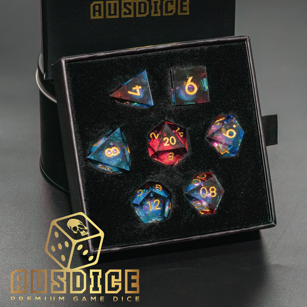 Liquid Core Astral Inferno Polyhedral 7-Die Set