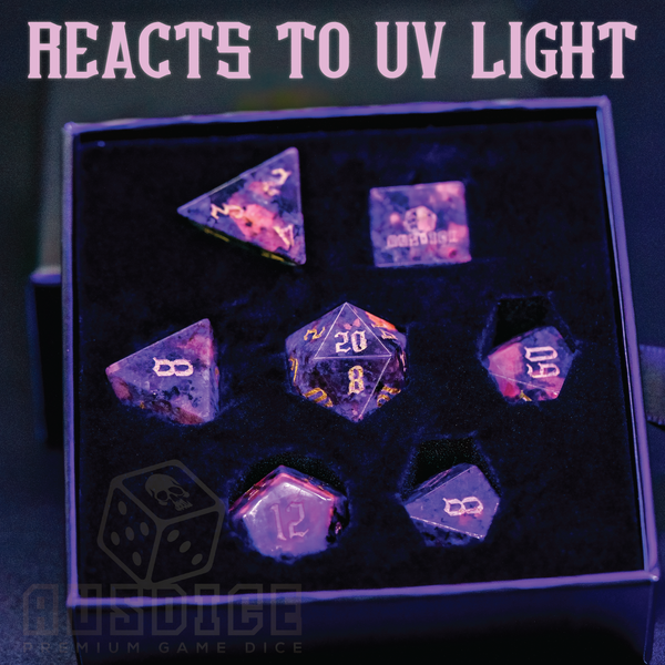 Arcane Embers Gemstone Polyhedral Dice Set