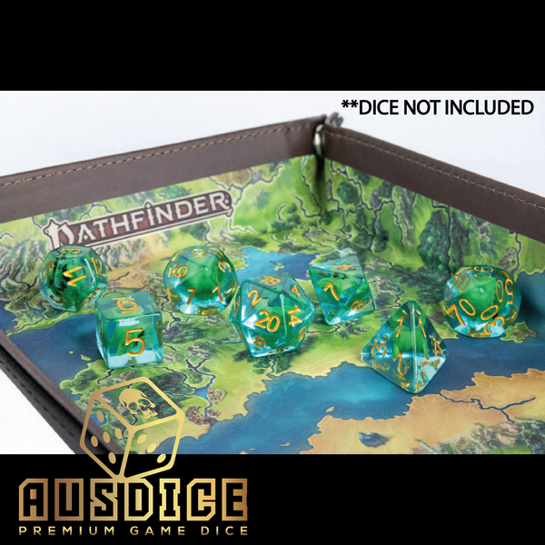 MDG Paizo Pathfinder Dice Tray: Map w/ PU Leather Backing