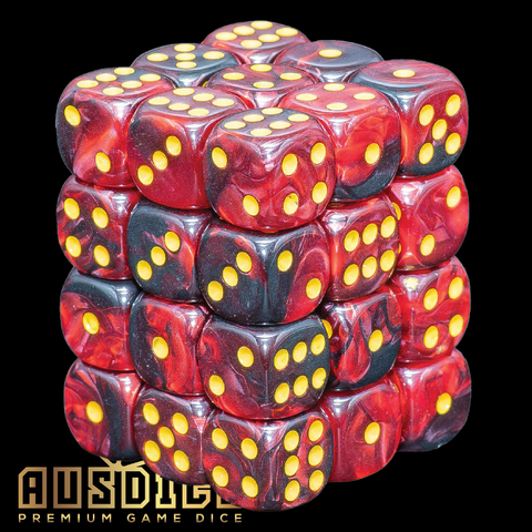 Ausdice D6 12mm Vampire Stone 36-Dice Set