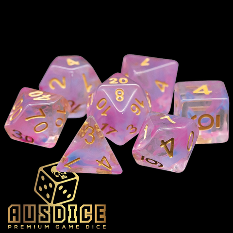 Nebula Galaxy Resin Polyhedral 7-Die Set