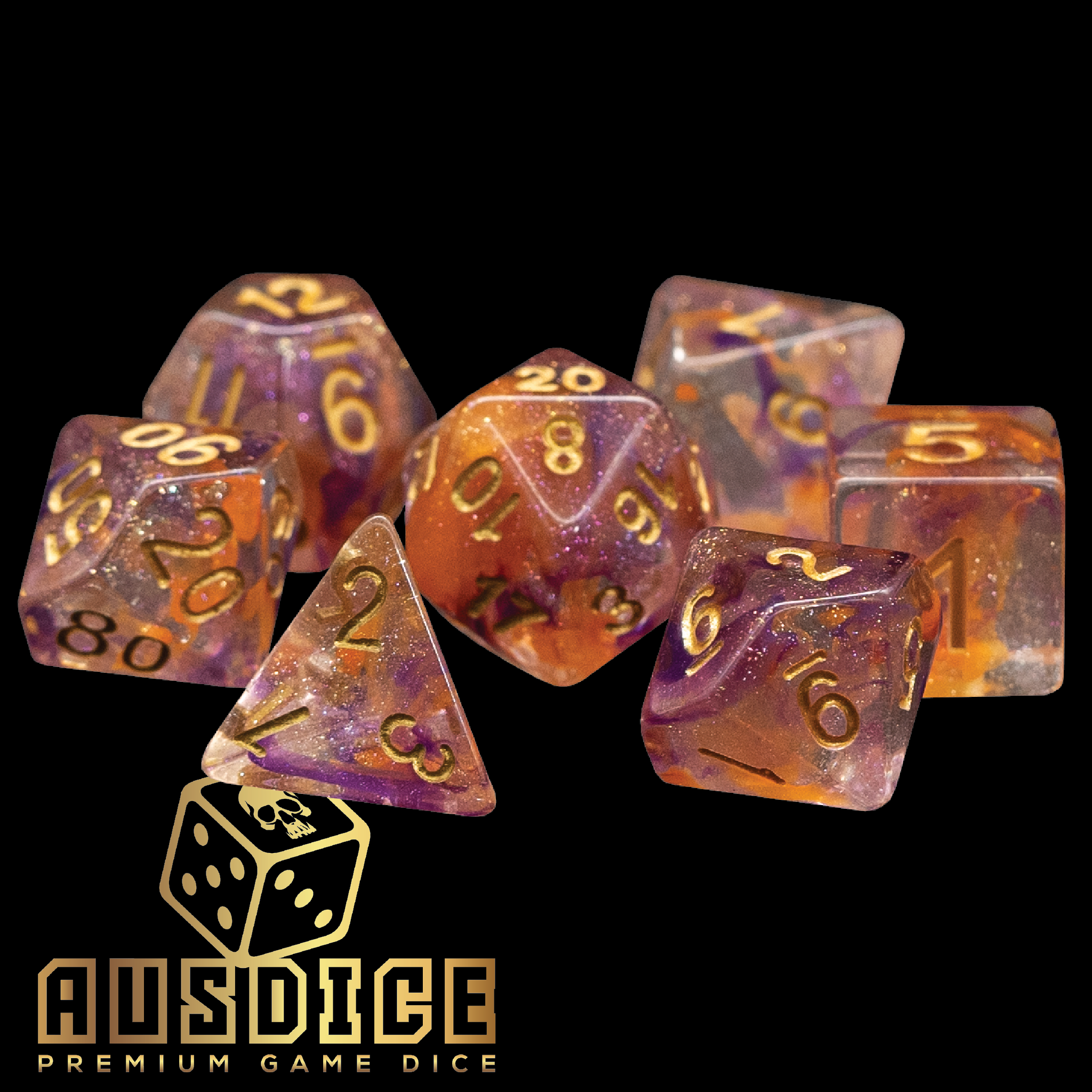 Chameleon Cloud Resin Polyhedral 7-Die Set