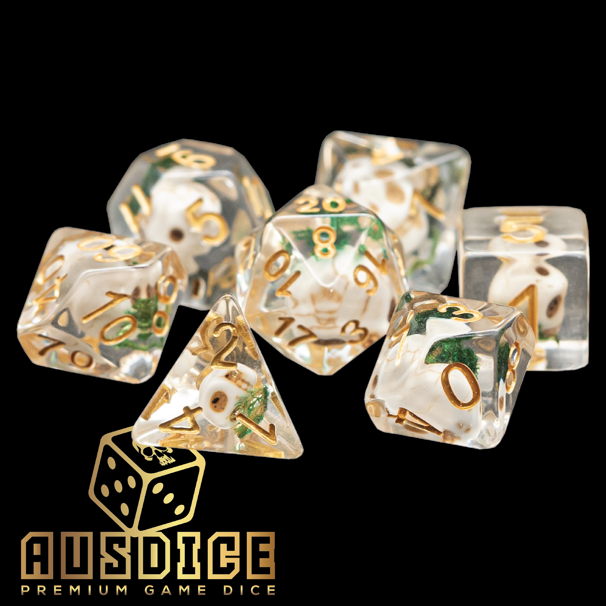 Skull Moss Resin Polyhedral 7-Die Set