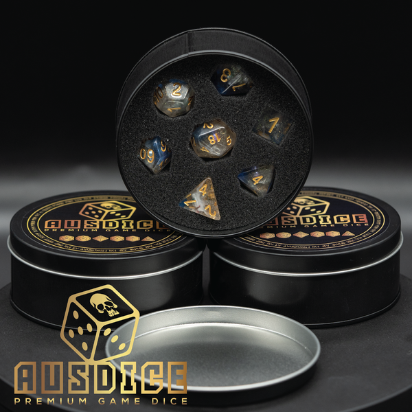 Blue Pearl Resin Polyhedral 7-Die Set