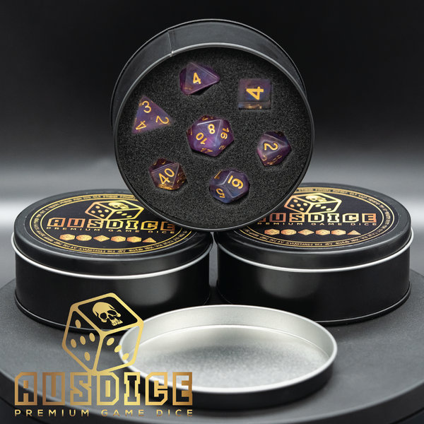Nebula Galaxy Resin Polyhedral 7-Die Set