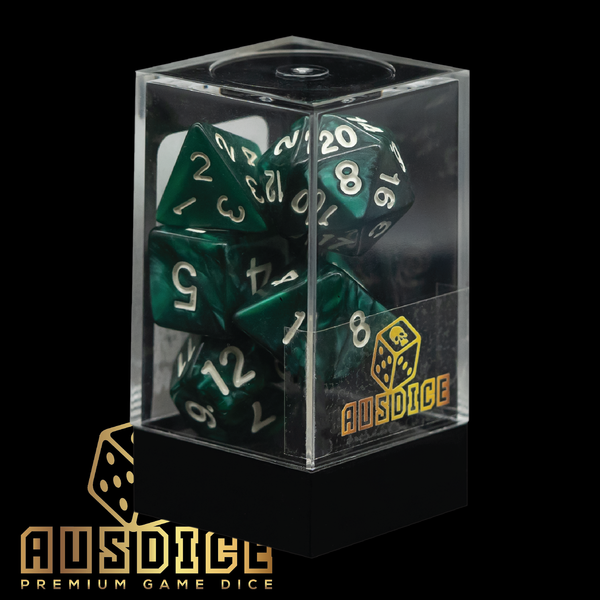 Ausdice Polyhedral Jade Green 7-Die Set