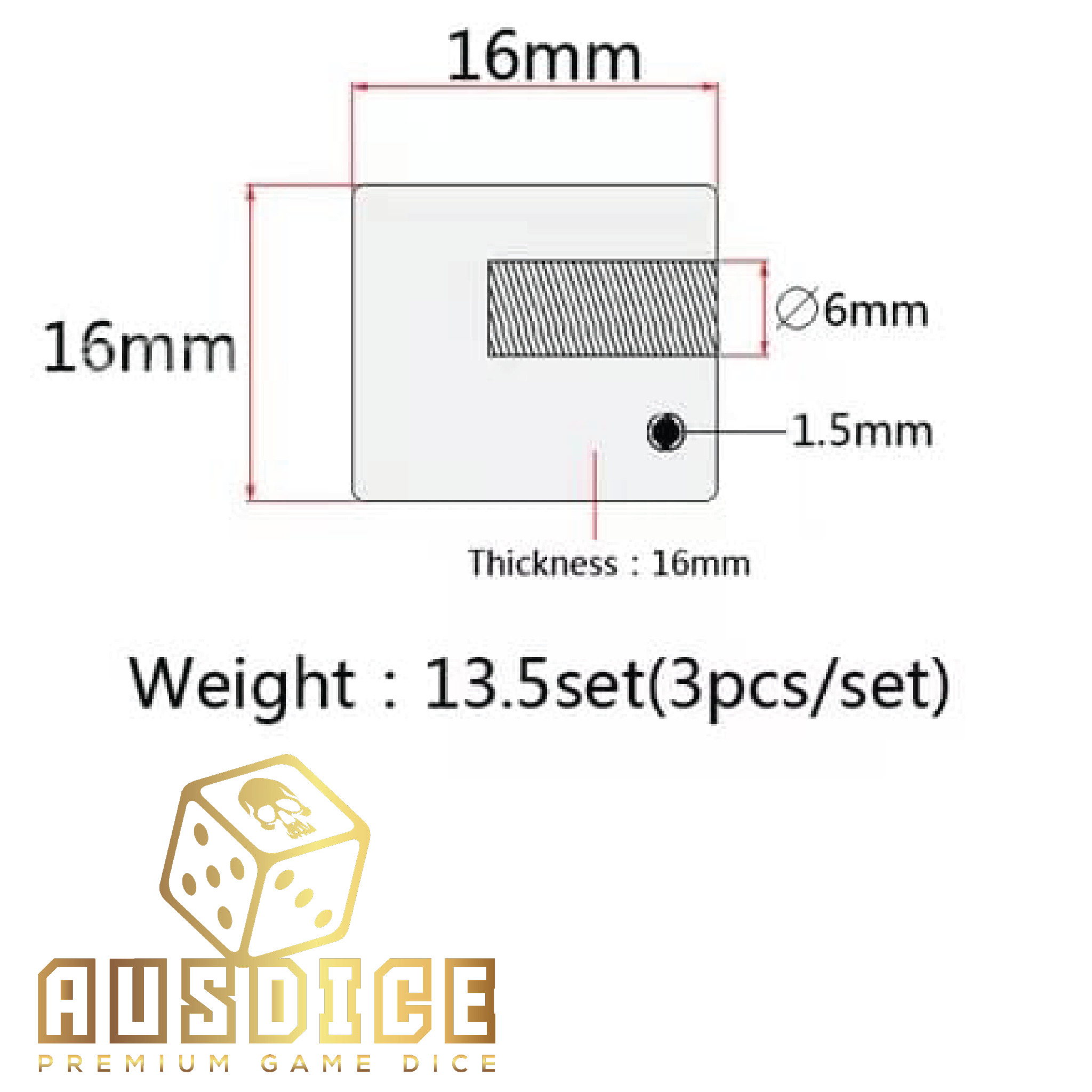 Guitar Control Knob - Black Dice (3-Pack) – Ausdice