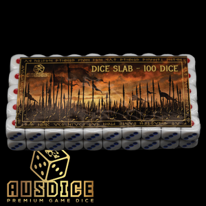 Ausdice Slab of Dice - White (100 Dice)